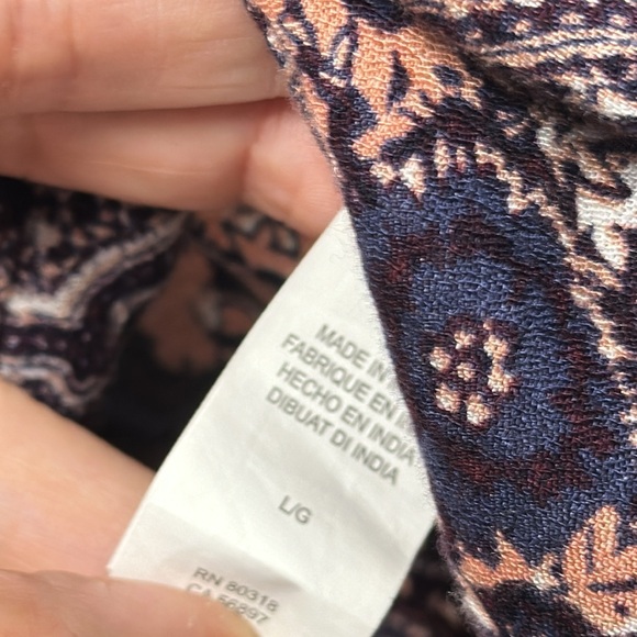 Lucky brand, blouse size large S/S - Picture 5 of 12